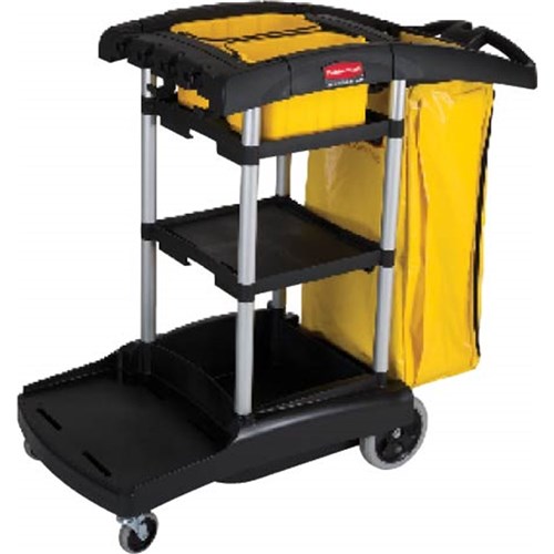 Rubbermaid Commercial Janitorial Cleaning Cart Black