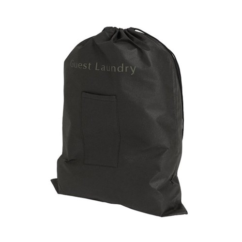 Guest Laundry Bag Drawstring Black 450mm