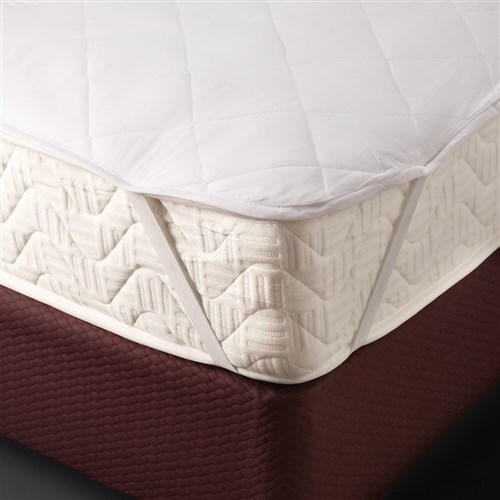 Polyester Quilted Mattress Protector Double White