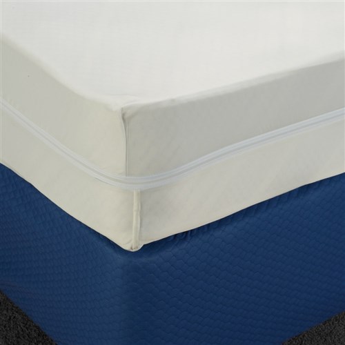 Polyester Waterproof Mattress Protector King White