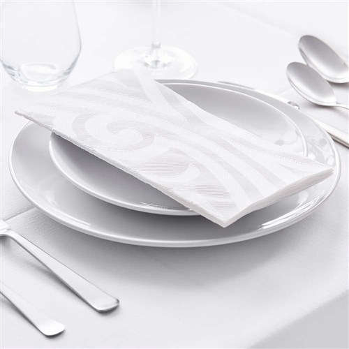 Paper Napkin Embossed 1/8 Fold White 480mm