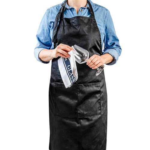 BIB APRON BLK NO POCKET 880X600MM