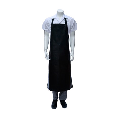 Pvc Long Bib Apron Black 1200x890mm