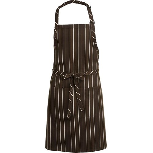 Bib Apron Butchers Grey W/- Pocket Adjustable