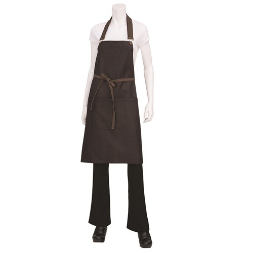 BIB APRON BOULDER BLK BRN 860X760MM