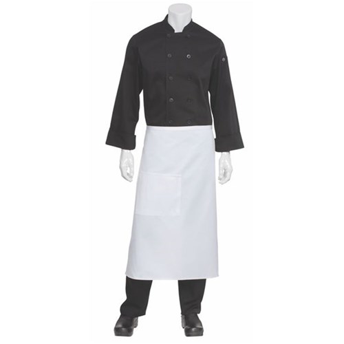 BISTRO 3/4 APRON WHT 810X700MM