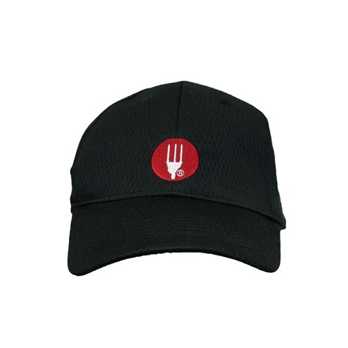 BASEBALL CAP BLK W/ FORK LOGO