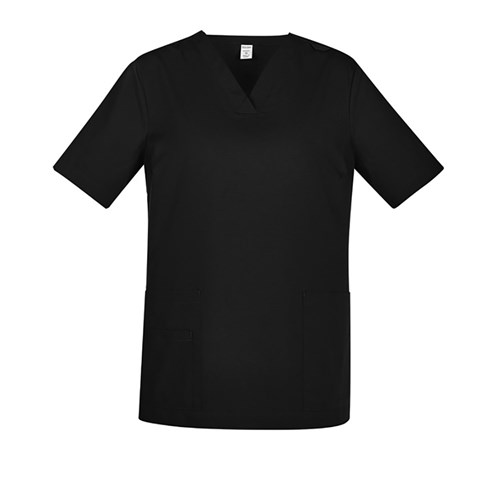 TOKYO WOMENS SCRUB TOP BLK XXS