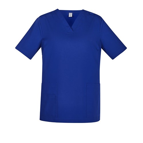 TOKYO WOMENS SCRUB TOP ROYAL BLUE XXS