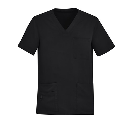 Avery Mens Scrub Top Black Small