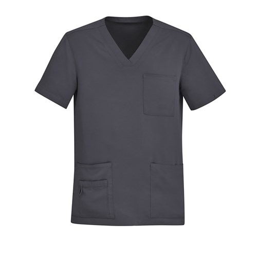 Avery Mens Scrub Top Charcoal XS