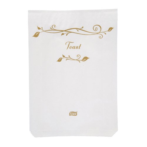 Botanicals Disposable Paper Toast Bag Large White