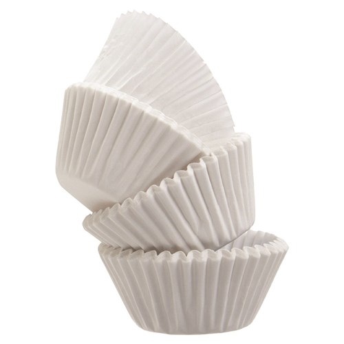 WHITE FLUTED PAPER PATTY CASES